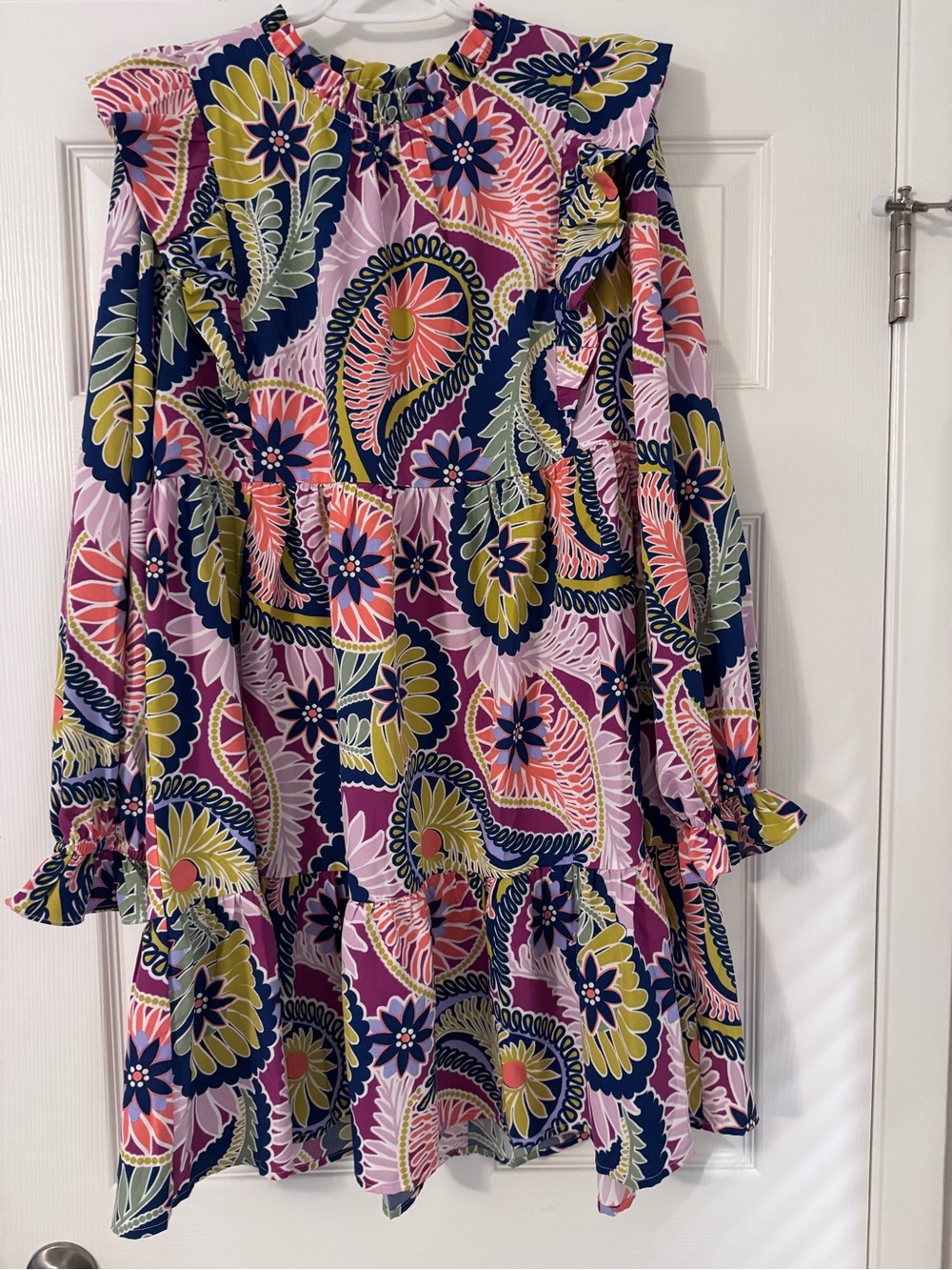 JODIFL Multicolor Floral Paisley Ruffle Dress